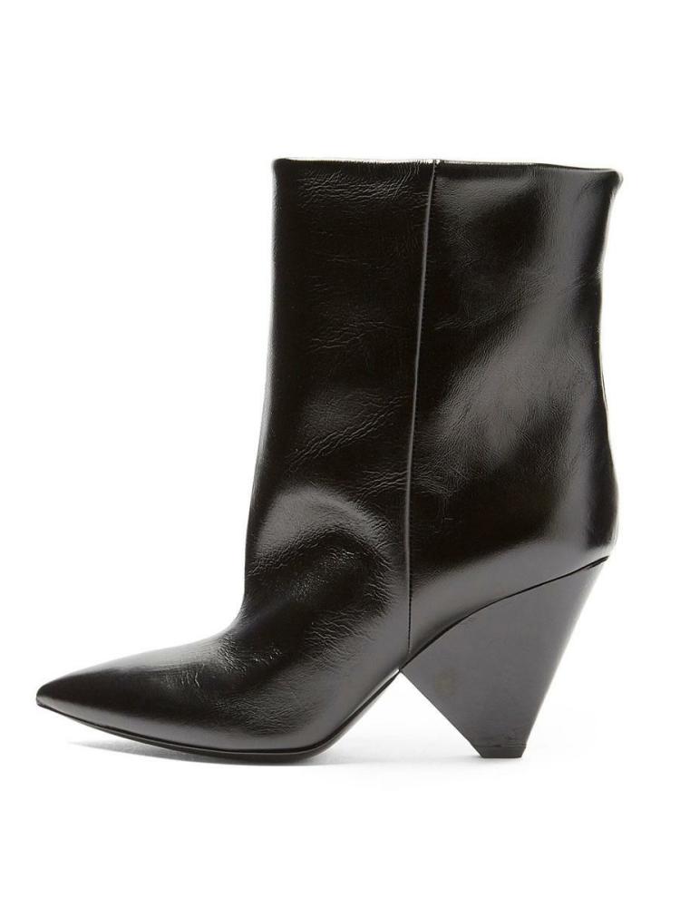 Boots | Mid Calf Boots PU Leather Pointed Toe Special-Shaped Heel Mid Calf Boots Boots Boots Boots