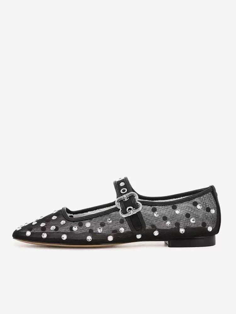 Flats & Loafers | Buckle Round Toe Polyester Ballet Flats In Flats & Loafers Flats & Loafers