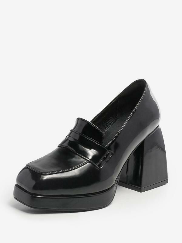 Flats & Loafers | Heel Sandals Round Toe Sandals Chunky Heel PU Leather Flats & Loafers Flats & Loafers