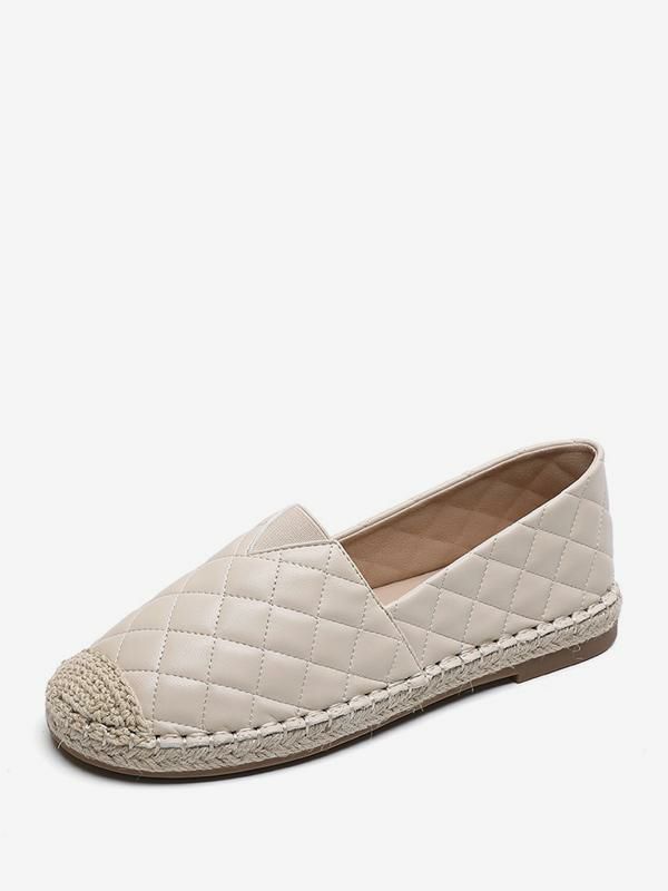 Flats & Loafers | Woven Quilted Round Toe PU Leather Ballet Flats In Flats & Loafers Flats & Loafers