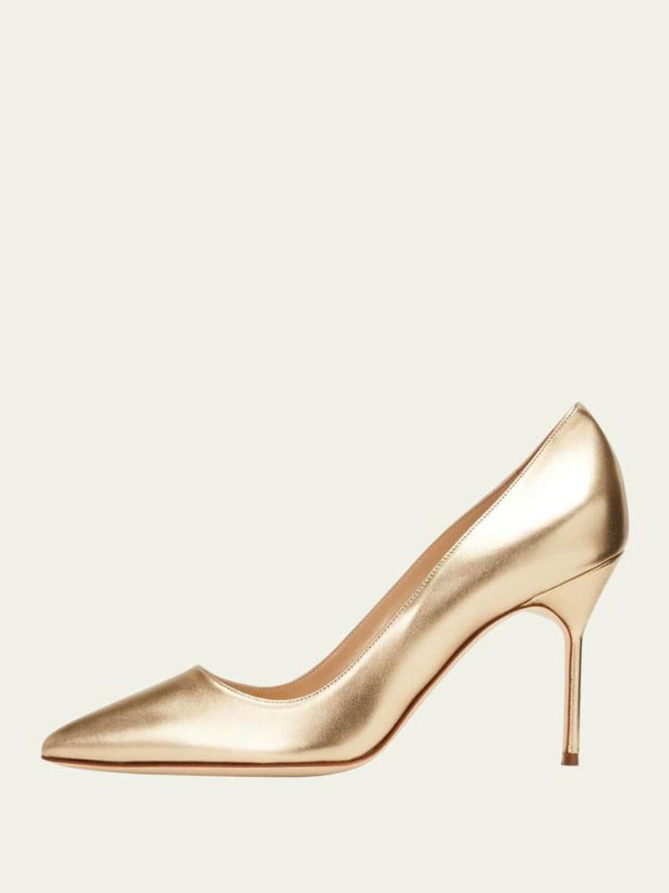 Heels& Pumps | High Heels Gold Alomond Toe Stiletto Heel Dress Pumps Heels& Pumps Heels& Pumps