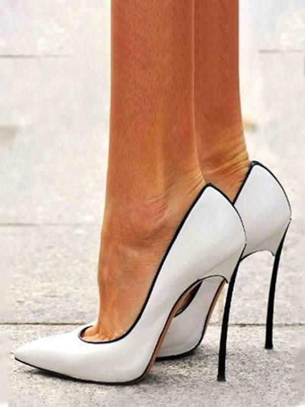 Heels& Pumps | High Heels Pointed Toe Stiletto Plus Size Elegant White Pumps Heels& Pumps Heels& Pumps