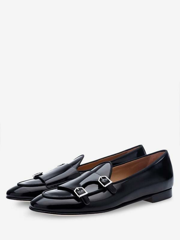 Kids Shoes | Black Monk Strap Dress loafers Round Toe Formal Prom Homecoming Party Wedding Shoes Shoes Kids Shoes