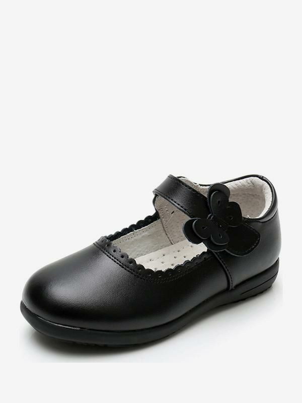 Kids Shoes | Flower Girl Shoes Black Cowhide Bows Party Shoes For Kids Kids Shoes Kids Shoes