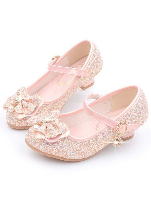 Kids Shoes | Flower Girl Shoes Glitter Flower Mary Jane Flats Kids Shoes Kids Shoes