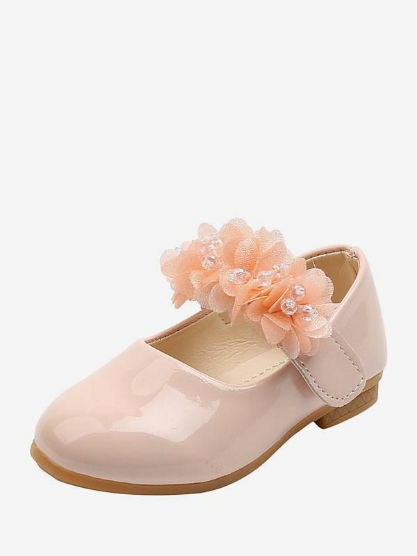 Kids Shoes | Flower Girl Shoes Pink PU Leather Party Shoes For Kids Kids Shoes Kids Shoes