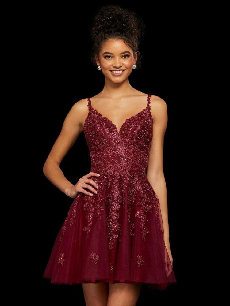 Occasion Dresses | Homecoming Dress 2024 Short A-Line V-Neck Applique Cameo Brown Party Dress Free Customization Occasion Dresses Occasion Dresses