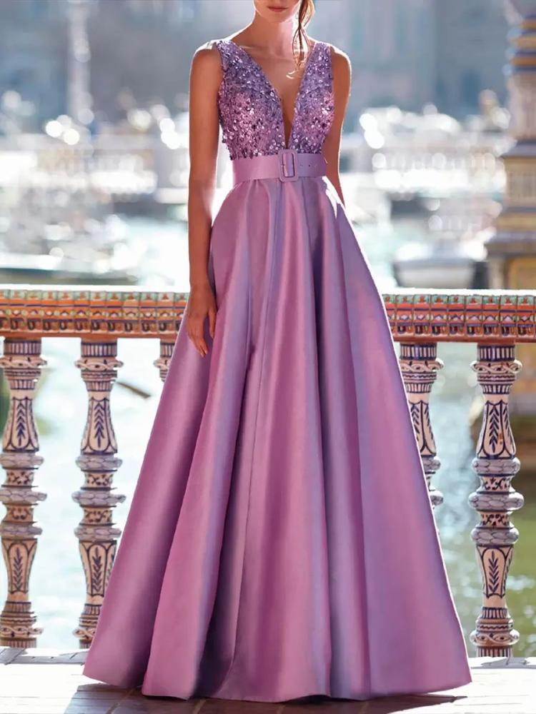 Occasion Dresses | Prom Dress V-Neck A-Line Sleeveless Party Dresses Occasion Dresses Occasion Dresses