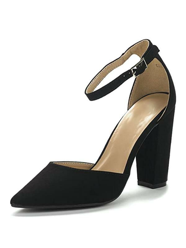 Occasion Shoes | Black Ankle Strap Chunky Heel Sandals Occasion Shoes Occasion Shoes