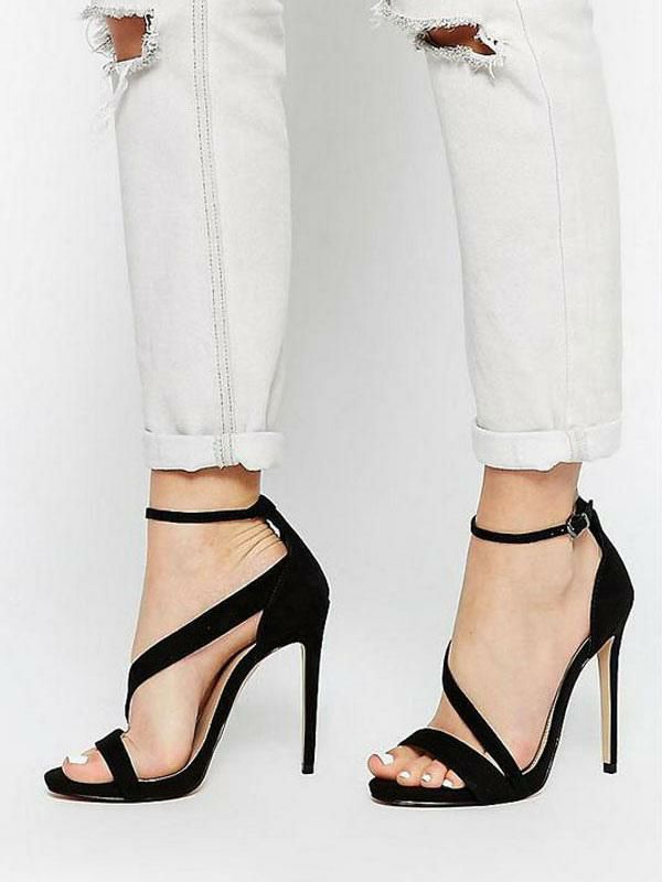 Occasion Shoes | Black High Heel Sandals Open Toe Strappy Prom Shoes Women Homecoming Shoes Occasion Shoes Occasion Shoes