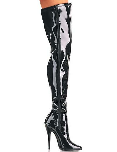 Occasion Shoes | Black High Heel Thigh High Boots Occasion Shoes Occasion Shoes