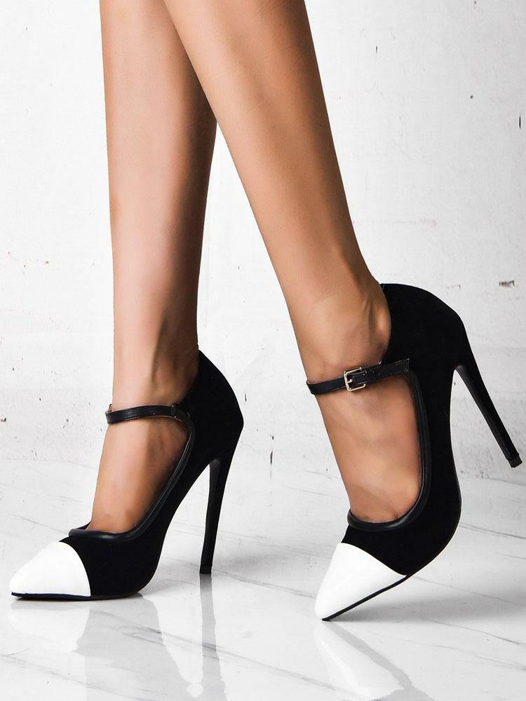 Occasion Shoes | Black High Heels Pointed Toe Stiletto Heel Mary Jane Pumps Occasion Shoes Occasion Shoes