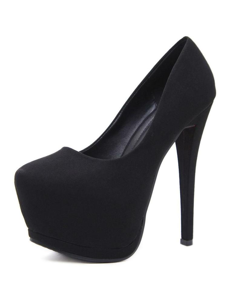 Occasion Shoes | Black Sexy High Heels Micro Suede Almond Toe Sexy Shoes Stiletto Heels Occasion Shoes Occasion Shoes