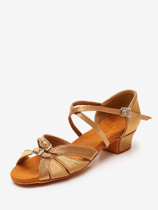 Occasion Shoes | Latin Dance Shoes PU Leather Light Brown Round Toe Dance Shoes Occasion Shoes Occasion Shoes