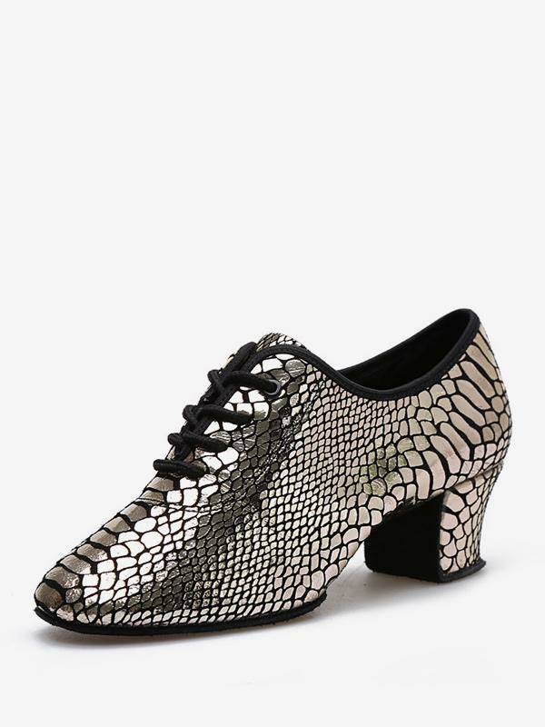 Occasion Shoes | Latin Dance Shoes PU Leather Silver Round Toe Dance Shoes Occasion Shoes Occasion Shoes