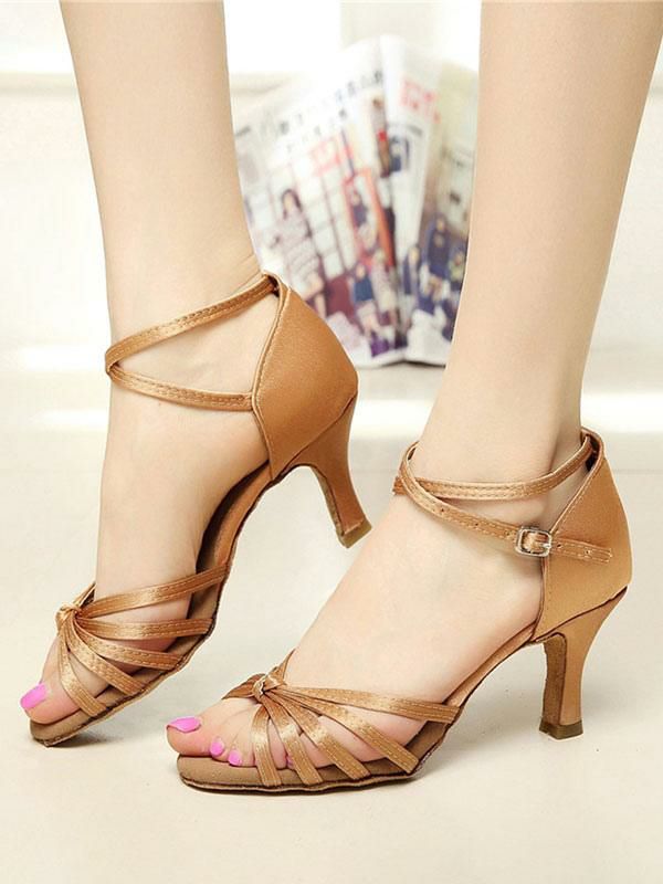 Occasion Shoes | Latin Dance Shoes Silk And Satin Nude Peep Toe Dance Shoes Occasion Shoes Occasion Shoes