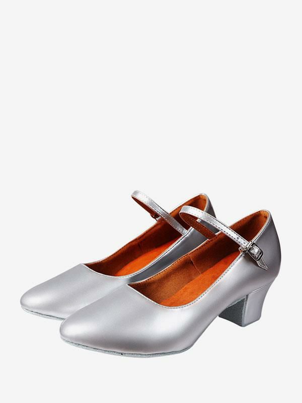 Occasion Shoes | Latin Dance Shoes Silver Round Toe Buckle Ballroom Dance Shoes Occasion Shoes Occasion Shoes