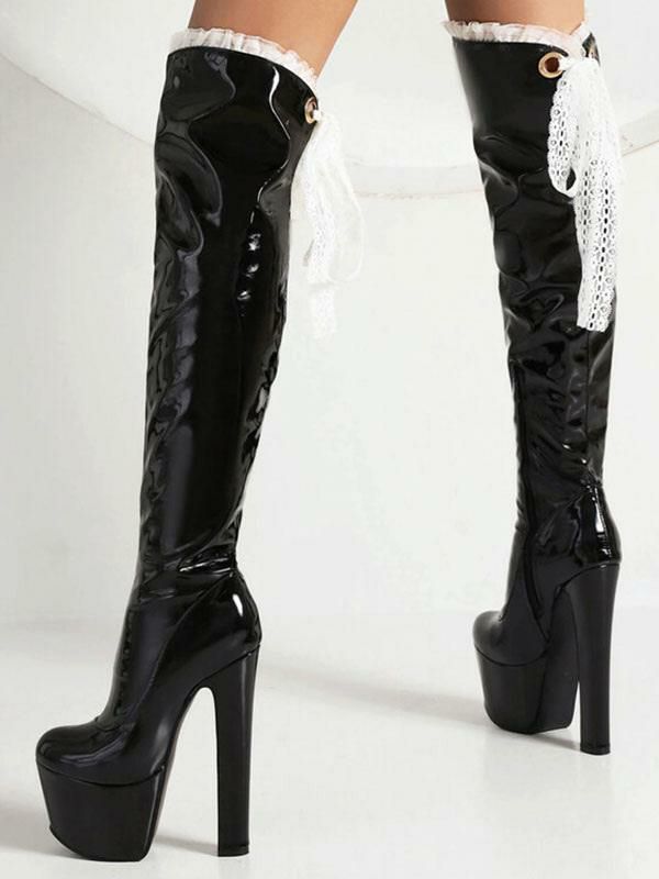 Occasion Shoes | Over The Knee Boots Stiletto Heel Platform Thigh High Boots Occasion Shoes Occasion Shoes