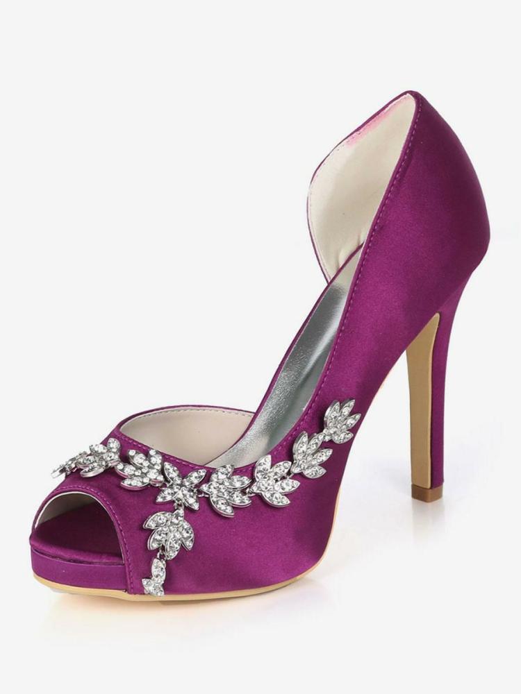 Occasion Shoes | Platform Dorsay Bridal Pumps with Rhinestones Occasion Shoes Occasion Shoes