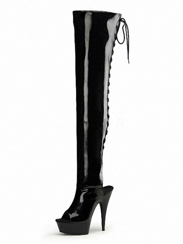 Occasion Shoes | Pole Dance Shoes Sexy Slingback Exotic Heels Lace Up Tigh High Heel Boots Occasion Shoes Occasion Shoes