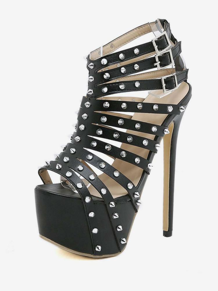 Occasion Shoes | Pole Dance Shoes Strappy Studs Platform Heels Occasion Shoes Occasion Shoes