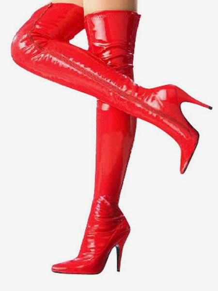 Occasion Shoes | Red Thigh High Boots Occasion Shoes Occasion Shoes