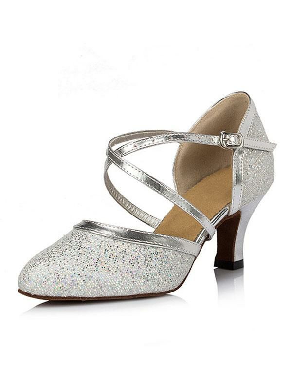 Occasion Shoes | Silver Dance Shoes Glitter Pointed Toe Criss Cross Latin Dance Shoes Women Salsa Dance Shoes Occasion Shoes Occasion Shoes