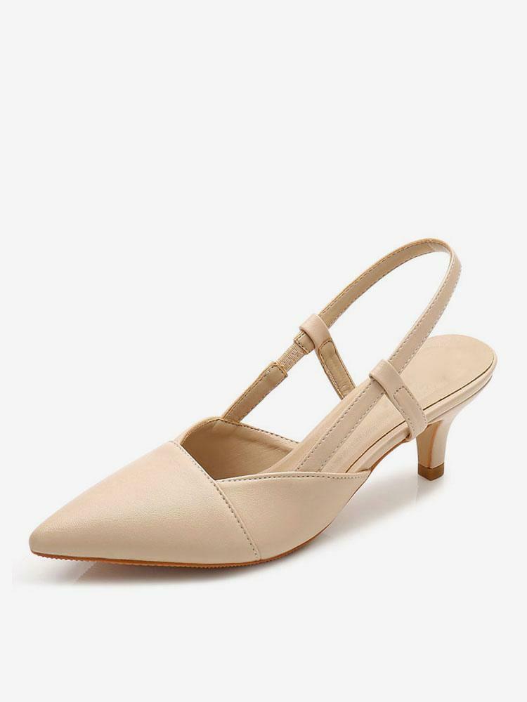 Occasion Shoes | Slingback Kitten Prom Heel Pumps in Apricot Occasion Shoes Occasion Shoes