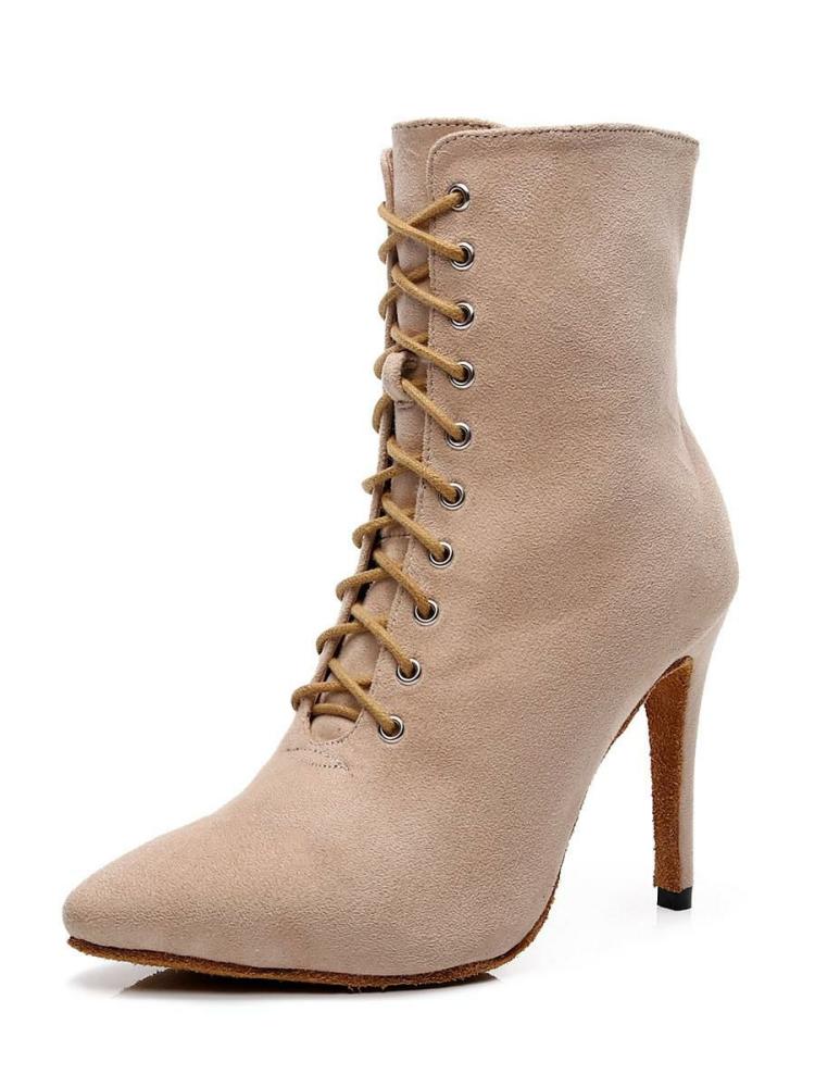 Occasion Shoes | Women Lace Up Pointy Toe Stilettos Ankle Boots Occasion Shoes Occasion Shoes