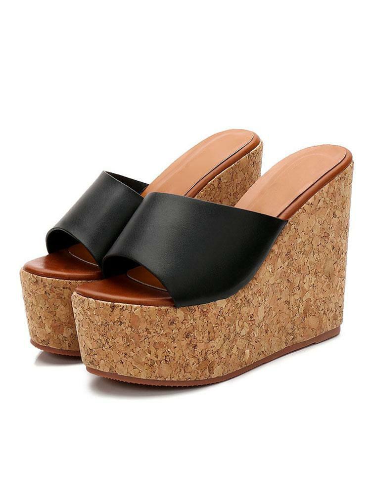 Sandals | Cork Wedge Mule Heels Sandals Sandals