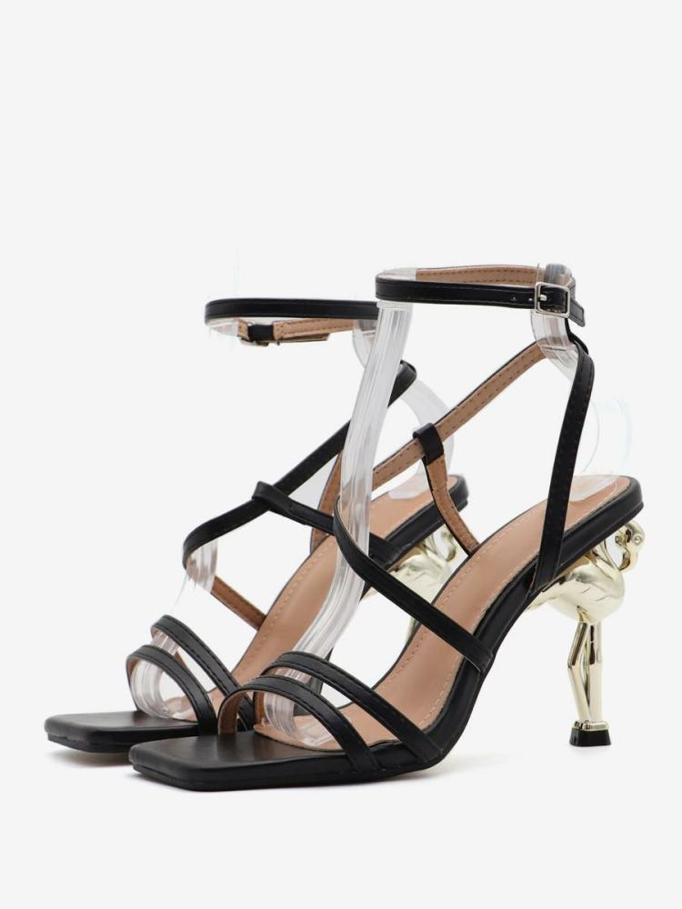 Sandals | Heel Sandals Square Toe Special-Shaped Heel Strappy Sandal Shoes Sandals Sandals