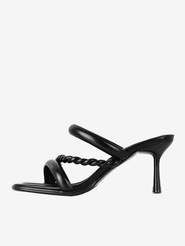 Sandals | Heel Sandals Square Toe Stiletto Heel PU Leather Sandals Sandals Sandals