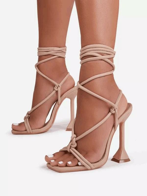 Sandals | Knotted Strappy Heel Sandals Sandals Sandals