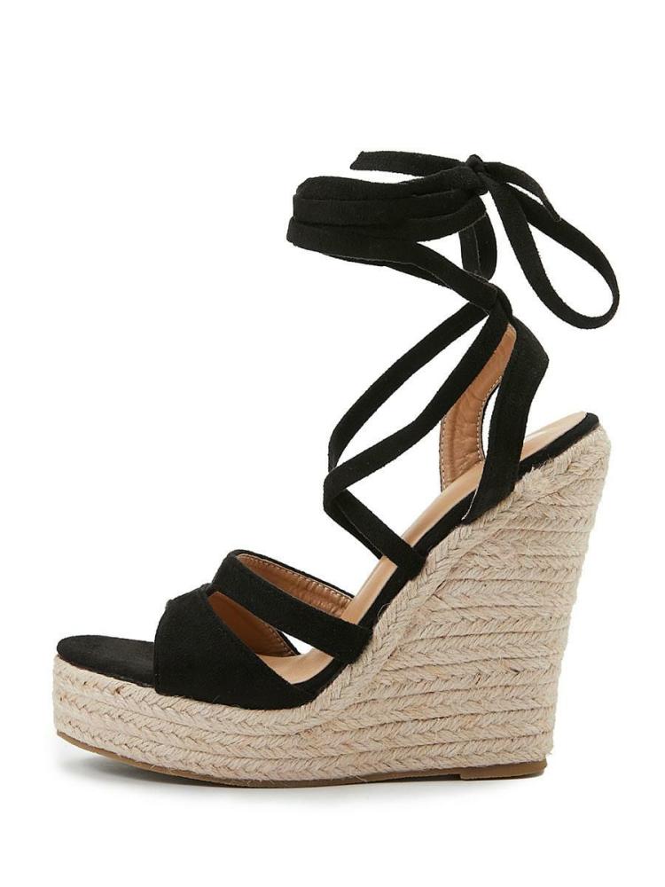 Sandals | Lace Up Espadrille Wedge Sandals Sandals Sandals