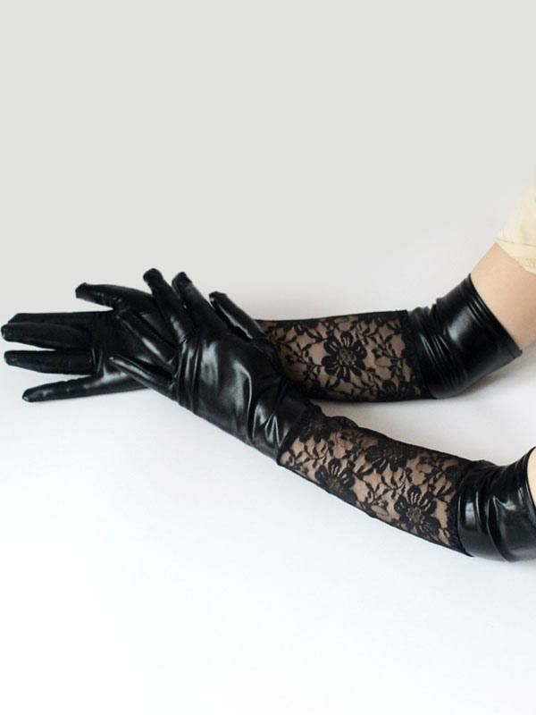 Wedding Accessories | Black Gothic Wedding Gloves Gloves PU Leather Lace Bridal Gloves Wedding Wedding Accessories