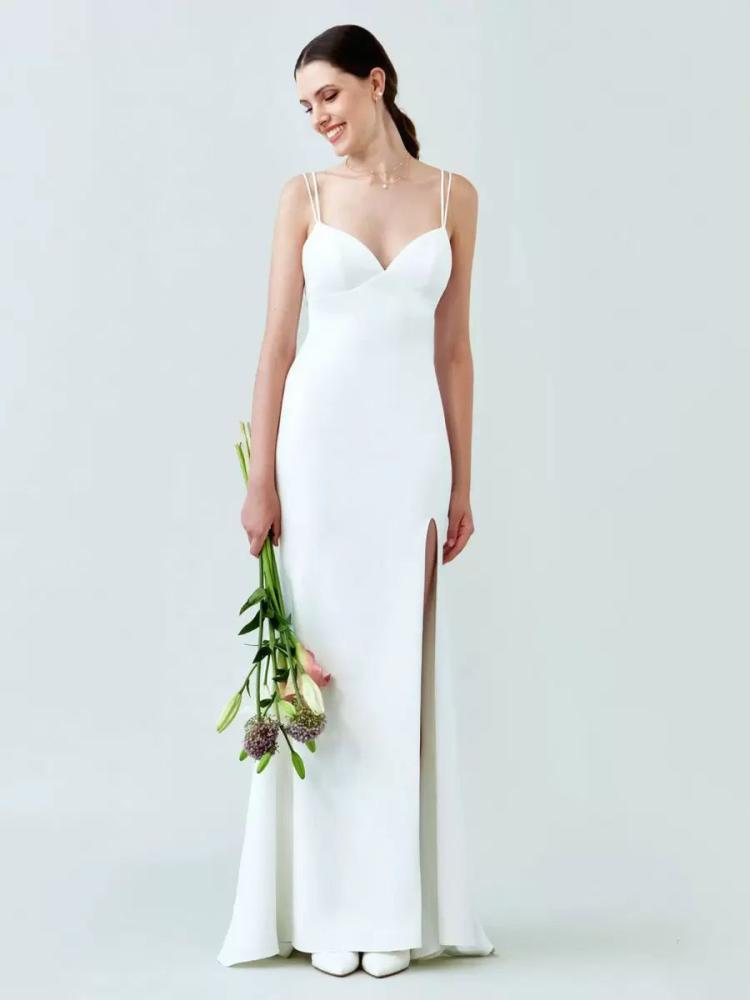 Wedding Accessories | Simple Wedding Dress Mermaid V-Neck Sleeveless Bridal Gowns Wedding Wedding Accessories