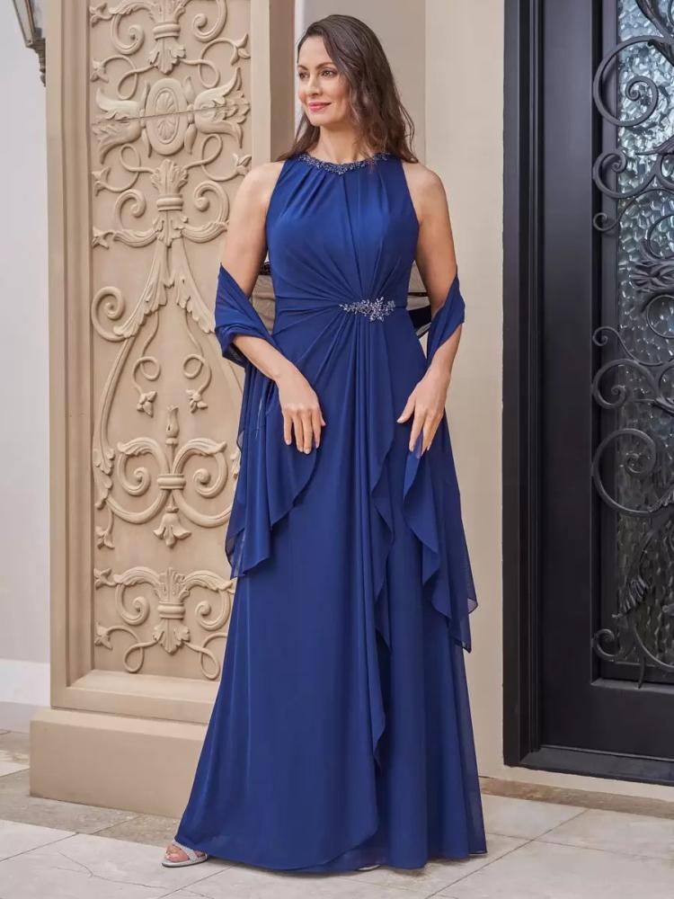 Wedding Party Dresses | Bridal Mother Dress Jewel Neck Sleeveless A-Line Applique Floor-Length Guest Dresses For Wedding Wedding Wedding Party Dresses