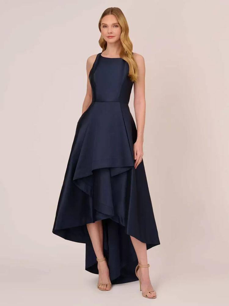 Wedding Party Dresses | Bridal Mother Dress Jewel Neck Sleeveless A-Line Ruffles Irregular Wedding Guest Dresses Wedding Wedding Party Dresses