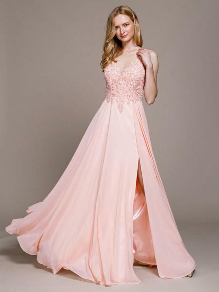 Wedding Party Dresses | Bridesmaid Dress A-Line Floor-Length Chiffon Prom Dress Free Customization Wedding Wedding Party Dresses