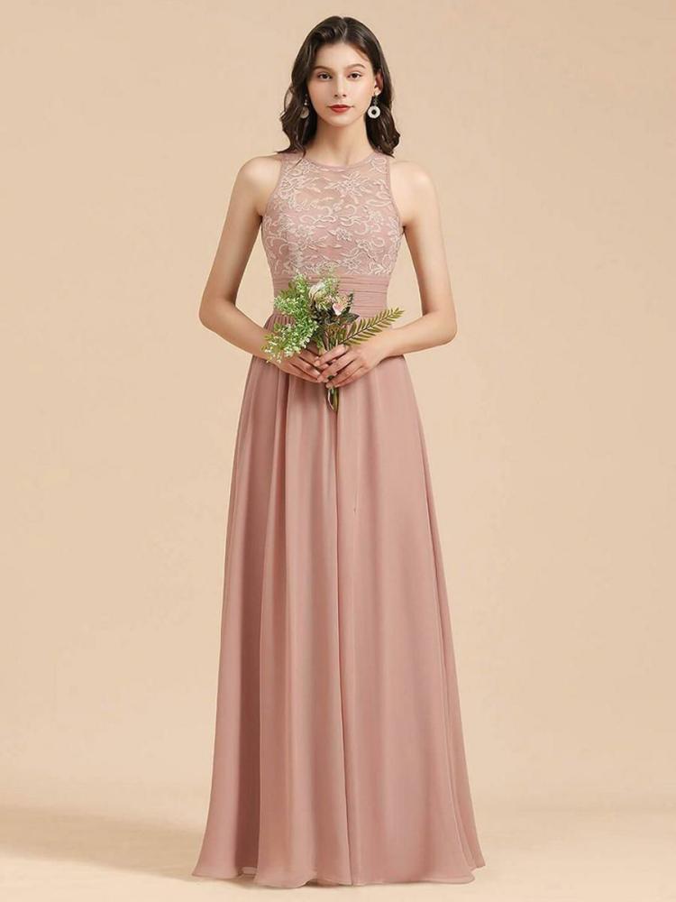 Wedding Party Dresses | Bridesmaid Dresses A-Line Floor-Length Zipper Chiffon Formal Gowns Wedding Wedding Party Dresses