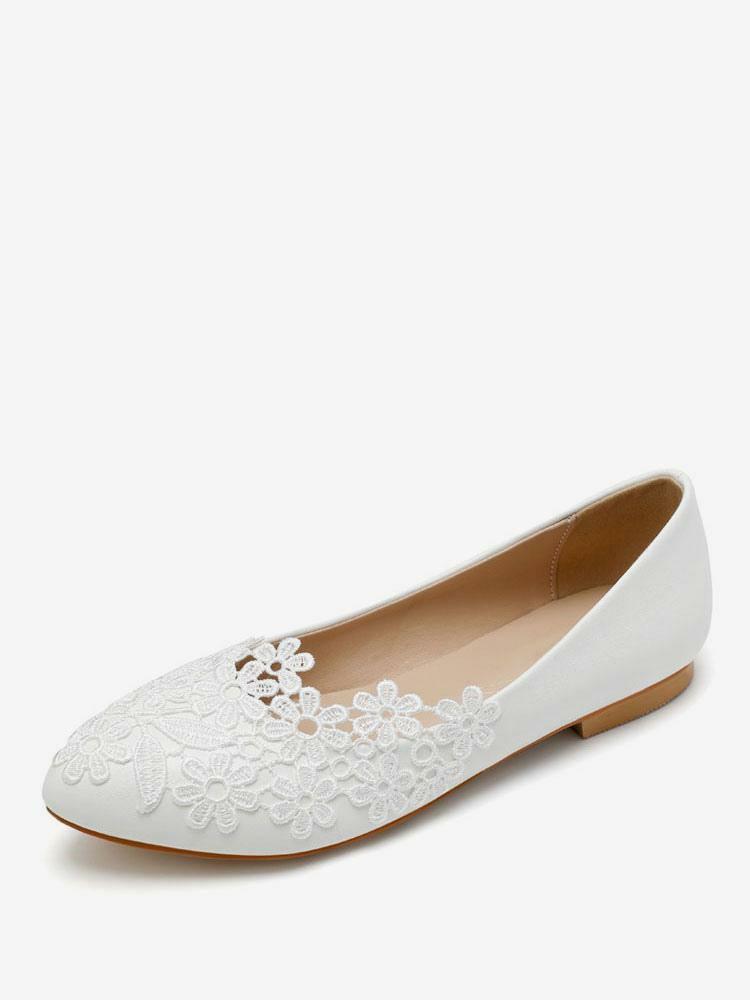 Wedding Shoes | Flower Embroidered Flat Bridal Shoes Shoes Wedding Shoes