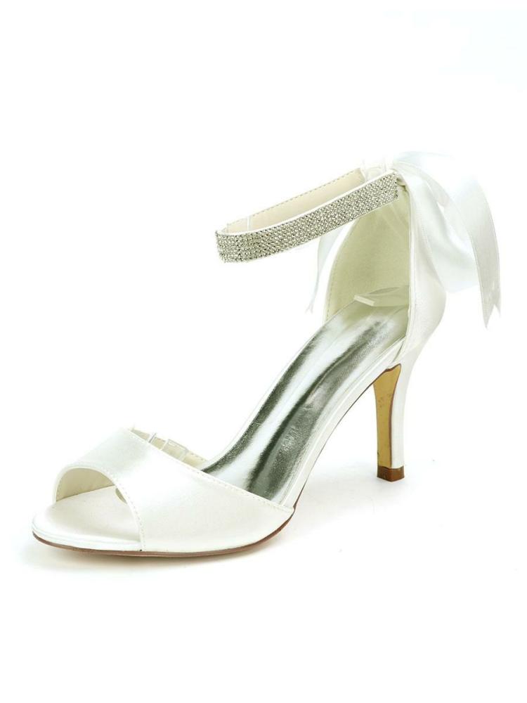 Wedding Shoes | Lace Up Ankle Strap Heeled Bridal Sandals Shoes Wedding Shoes