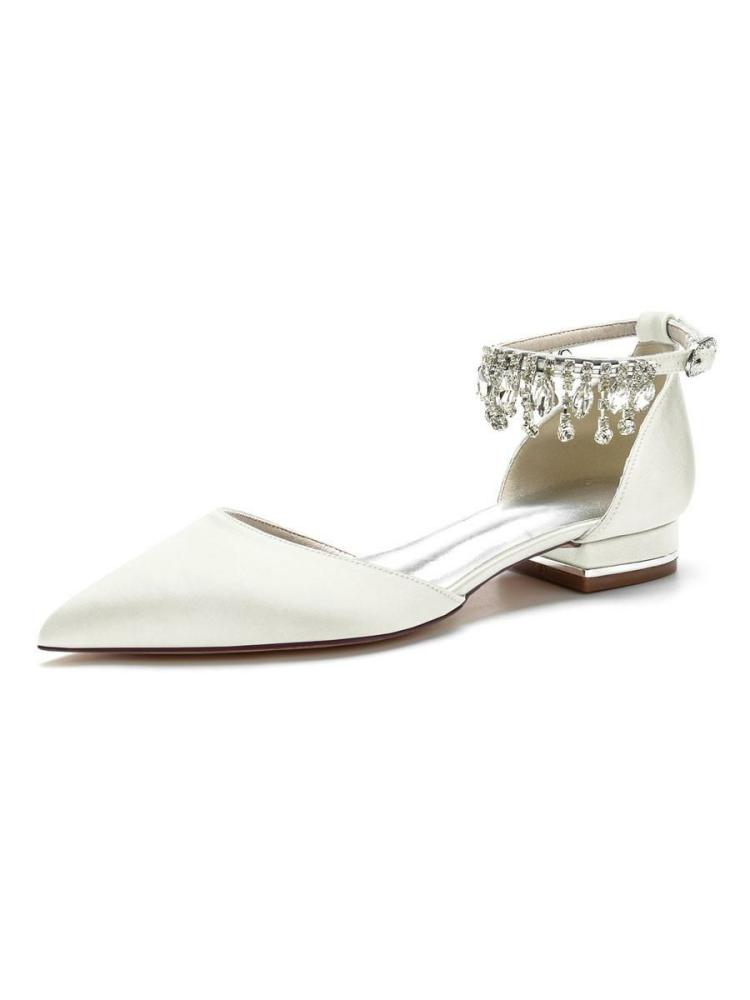 Wedding Shoes | Rhinestones Flat Bridal Shoes Shoes Wedding Shoes