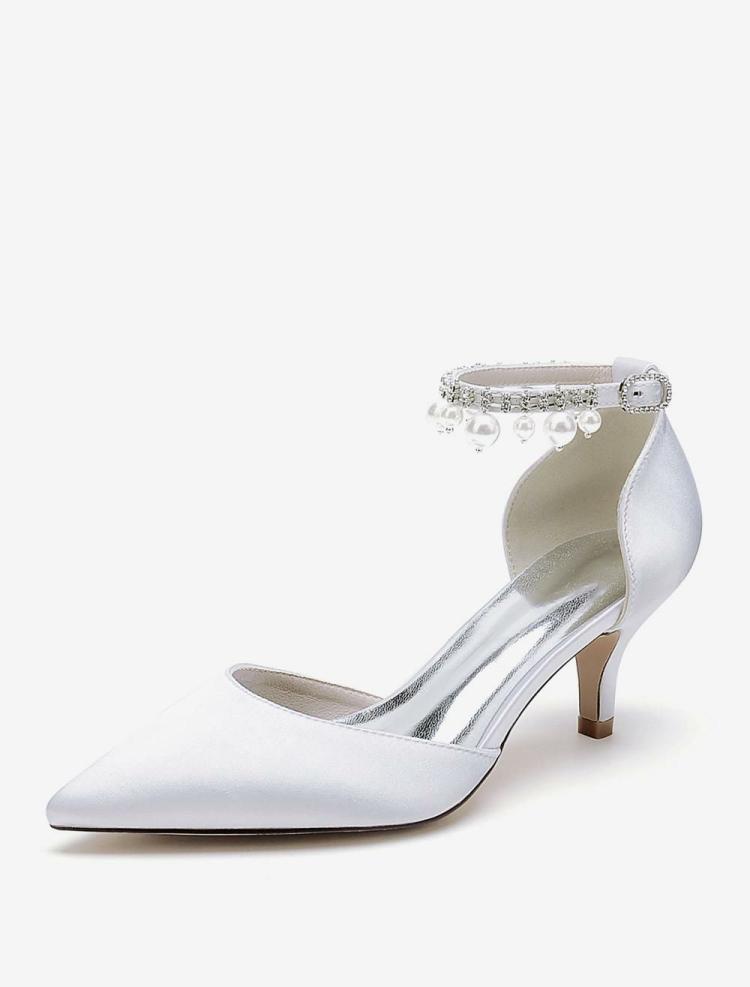 Wedding Shoes | Wedding Shoes Bridal Pumps Satin Pointed Toe Shoes Wedding Shoes