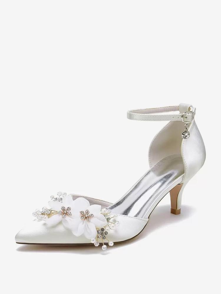 Wedding Shoes | Wedding Shoes Bridal Pumps Satin Pointed Toe Shoes Wedding Shoes