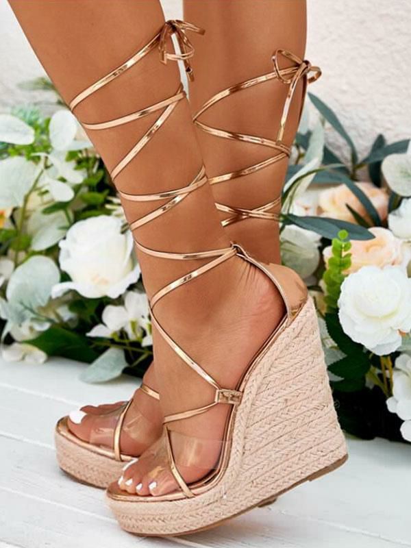 Wedges | Strappy Platform Wedge Sandals Shoes Wedges