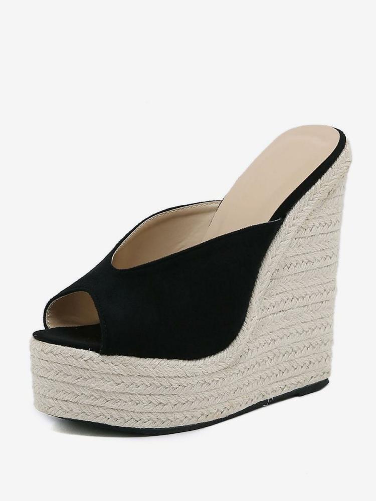 Wedges | Wedge Heels Outdoor Micro Suede Upper Peep Toe Sandals Shoes Wedges