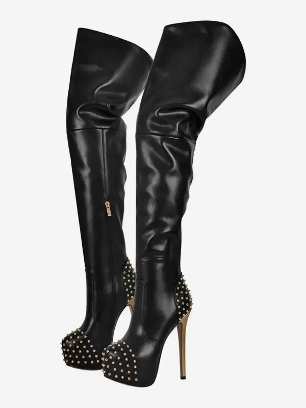 Occasion Shoes | Sexy Stud Over The Knee Boots Platform High Heel Thigh High Boots Occasion Shoes Occasion Shoes