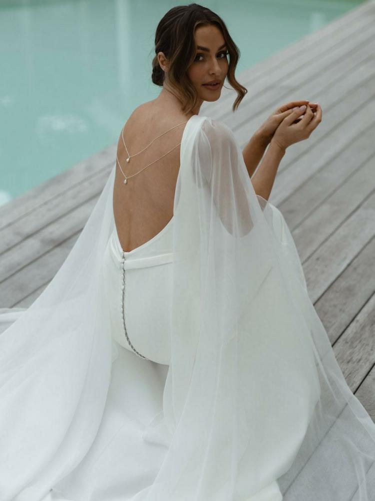 Wedding Dresses | Simple Wedding Dress Mermaid Jewel Neck Sleeveless Bridal Gowns Free Customization Wedding Wedding Dresses