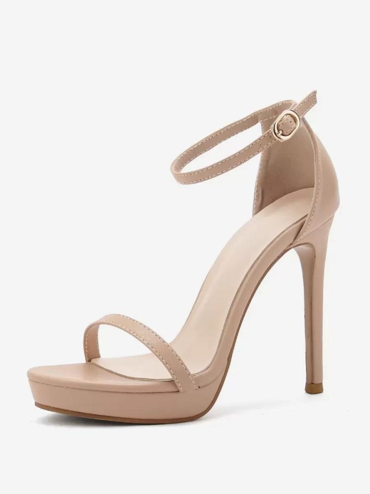 Sandals | Heel Sandals Open Toe Sandals Stiletto Heel PU Leather Sandals Sandals